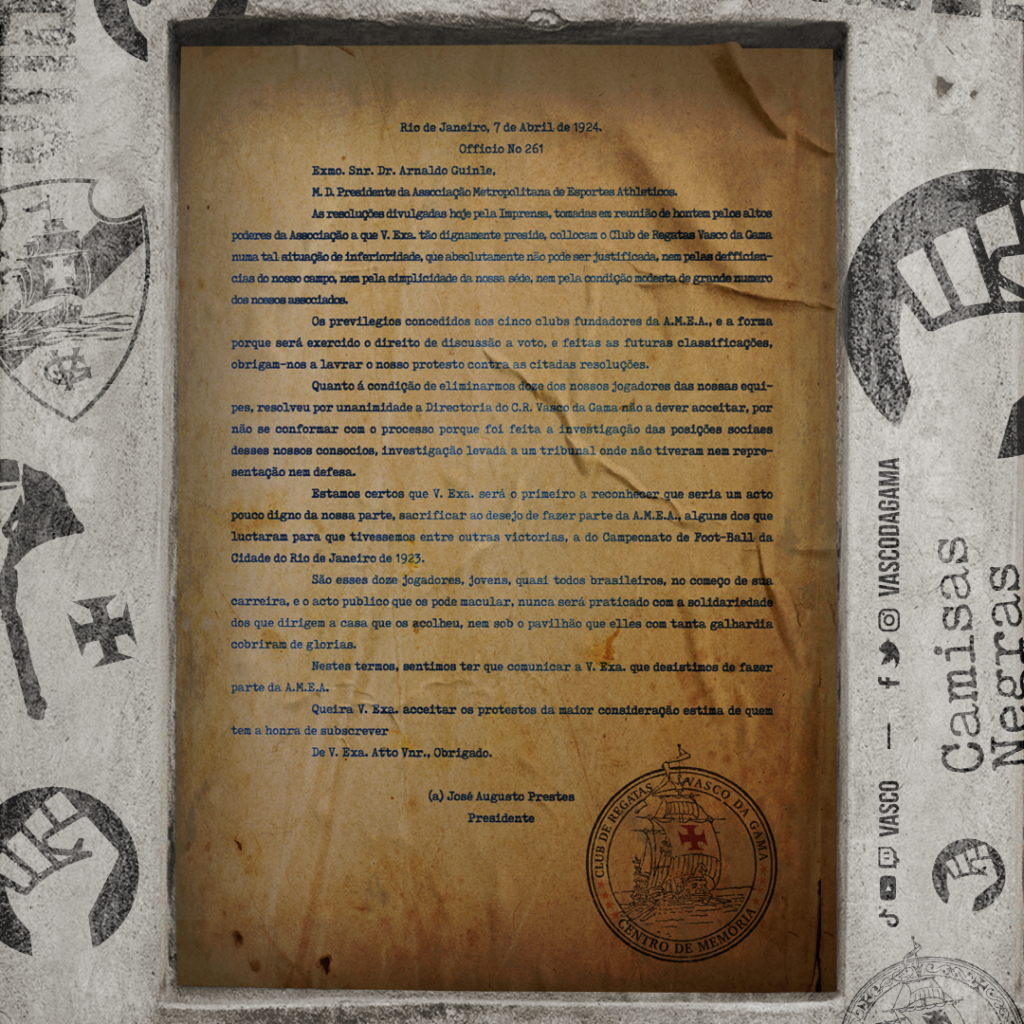 Documento "Resposta Histórica" - Vasco da Gama